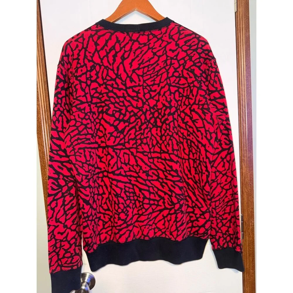 Vintage 90's Nike Air Jordan Prime Flight Elephant Print‎ Sweatshirt Sz Large